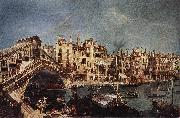 MARIESCHI, Michele The Rialto Bridge from the Riva del Vin sg Norge oil painting reproduction